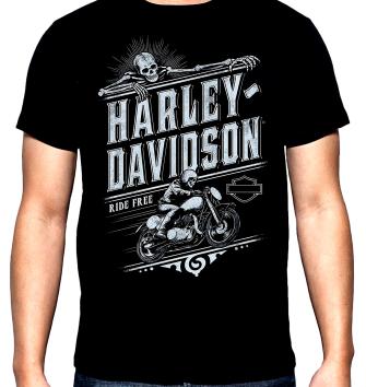 Harley Davidson, ride free, men's  t-shirt, 100% cotton, S to 5XL